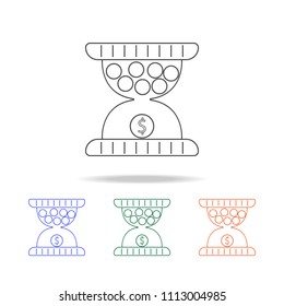 money hourglass icon. Elements of banking in multi colored icons. Premium quality graphic design icon. Simple icon for websites, web design, mobile app, info graphics on white background