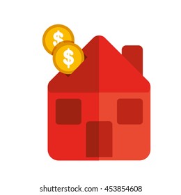 money house gray object icon vector illustration