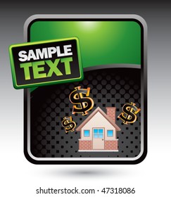 money house green stylized advertisement
