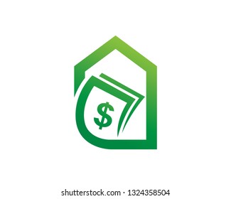 Money and House Logo Template, Icon, Symbol - Vector