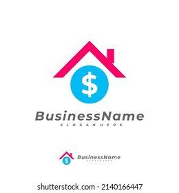 Money House logo vector template, Creative Money logo design concepts