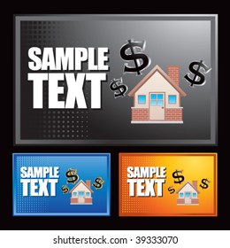 money house on multicolored advertisements