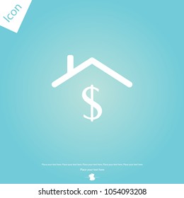 Money and house vector icon