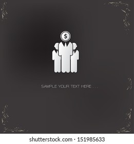 Money human symbol,vector
