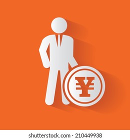 Money human,clean vector