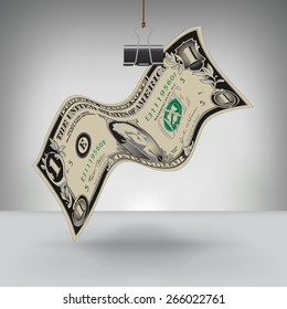 Money Hung by a Binder Clip