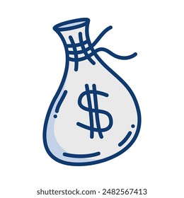 Icono de Dinero. Bolsa de dinero
