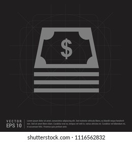 Money Icon - Black Creative Background - vector icon