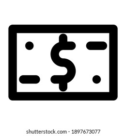 Money icon black outline, you can use for commercial