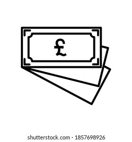 Money Icon bristish pound. vector illustration - high quality black style vector icons