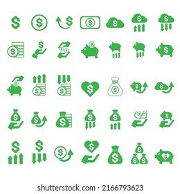 Money icon bundle set vector image for business concept