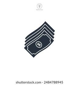 Money Icon. Business Financial theme symbol vector illustration isolated on white background