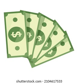 Money icon cartoon vector. Stack of dollar. Payment in cash