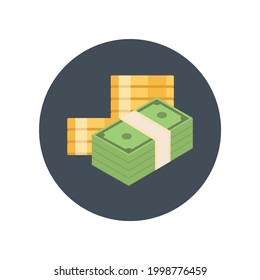 Money icon. Cash and coins symbol. Finance concept.