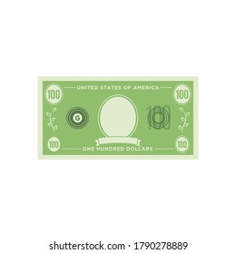 Money, Money Icon, Cash Vector, Cash is King, Dollar Bill, $100 Bill, American Money, USA Currency, Vector Icon Illustration Background