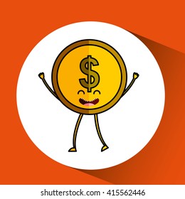 money icon character design 