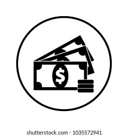 Money icon in circle