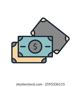 money icon collection .design style with background