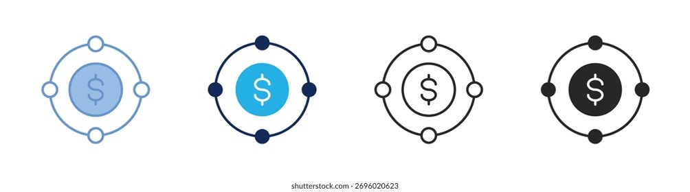 Money Icon Collection Com Vários Estilos