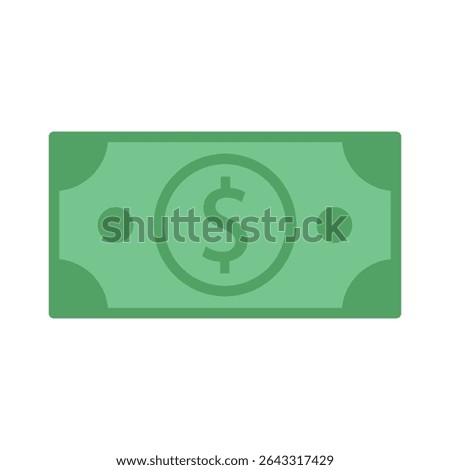 Money icon. Colored vector illustration.