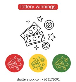 The Money Icon. The Concept Of A Lottery Prize.