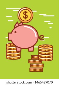 Money icon design, Financial item commerce market payment invest buy and economy theme Vector illustration