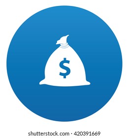 Money icon design on blue background,vector