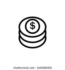 Money icon. Design template vector