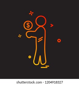 Money icon design vector