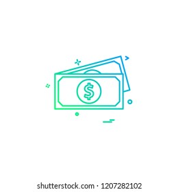 Money icon design vector 
