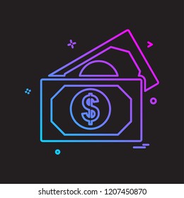 Money icon design vector