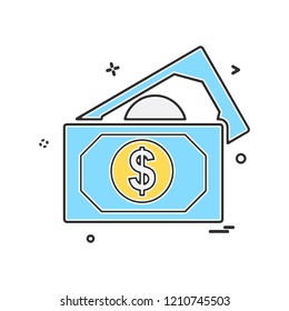 Money icon design vector