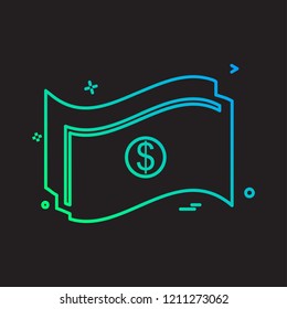 Money icon design vector