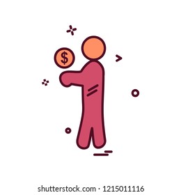 Money icon design vector