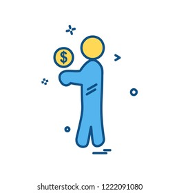Money icon design vector
