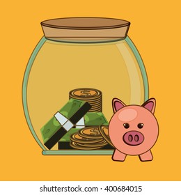 Money icon design , vector illustration