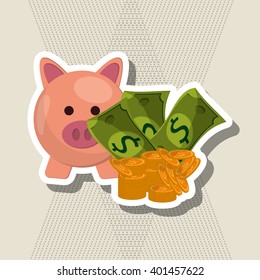 Money icon design , vector illustration