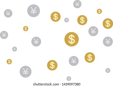 money icon. dollar background. flat icon.
