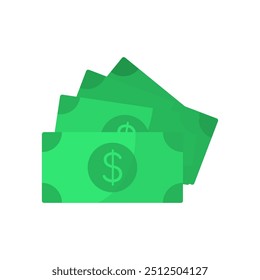 Money icon. Dollar icon. Flat style. Vector icons.