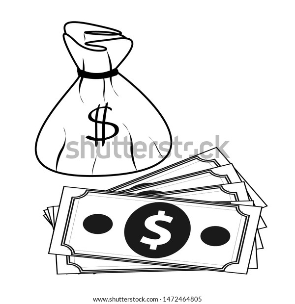 Money Icon Dollar Pack Icon Dollar Stock Vector R!   oyalty - 