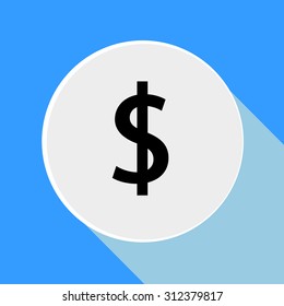 Money icon - dollar sign. Vector illustration. Eps 10