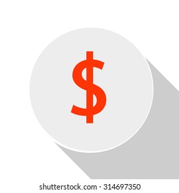 Money icon - dollar sign. Vector illustration. Eps 10