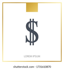 Icono de dinero. Icono del vector del dólar.