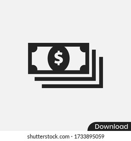 Icono del dinero , Pasos vectoriales del dólar 10