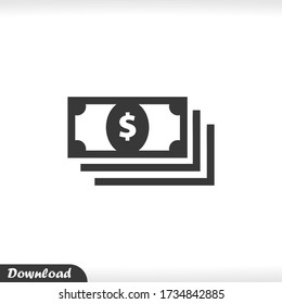 Icono del dinero , Pasos vectoriales del dólar 10