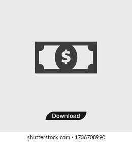 Icono del dinero , Pasos vectoriales del dólar 10