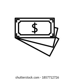 Money Icon dollar. vector illustration - high quality black style vector icons