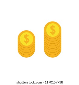 Money icon . Dollars. Vector illustration. Flat design