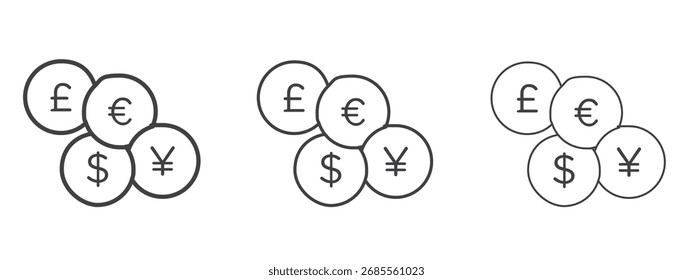 Ícone Money - ilustração editável do vetor de traçado