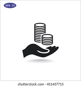 Money icon Flat.